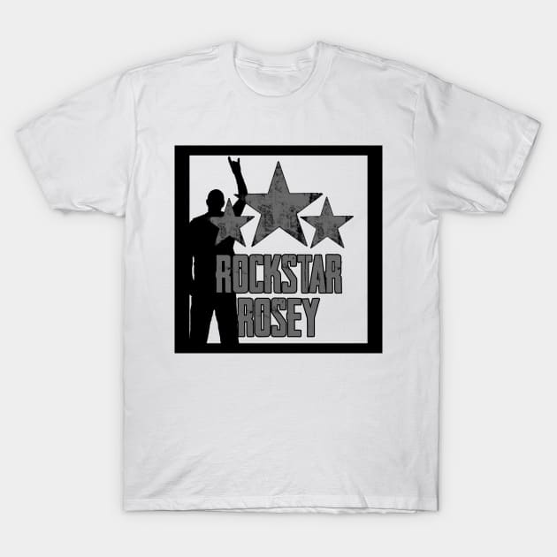 Rockstar Rosey - Three Stars Logo with Border T-Shirt by Rockstar Rosey